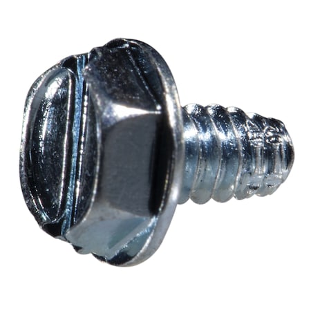 Midwest Fastener Sheet Metal Screw, #6 x 1/4 in, Zinc Plated Steel Flange Hex Head External Hex Drive, 50 PK 931703